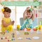20 Set Spring Ceramic Painting Kit, Paint Your Own Figurines Craft Set with Unpainted Flower Bee Snail Bird Butterfly Statues, Acrylic Paints, Brushes & Gift Bags for Easter Party Favors and DIY Activities